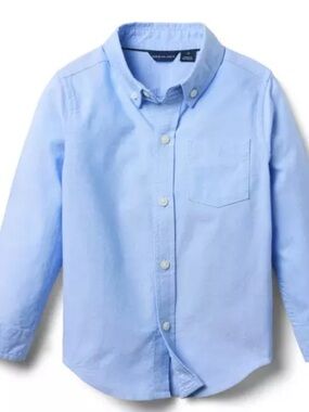 Janie and Jack Boys' Light Blue Button-Down Oxford Shirt